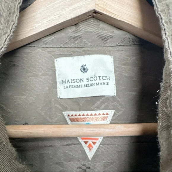 Maison Scotch Womens  M Brown Military Jacket Gorp Core - Picture 8 of 13